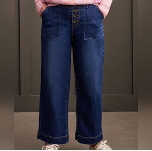 Women's Wide-Leg Blue Jeans